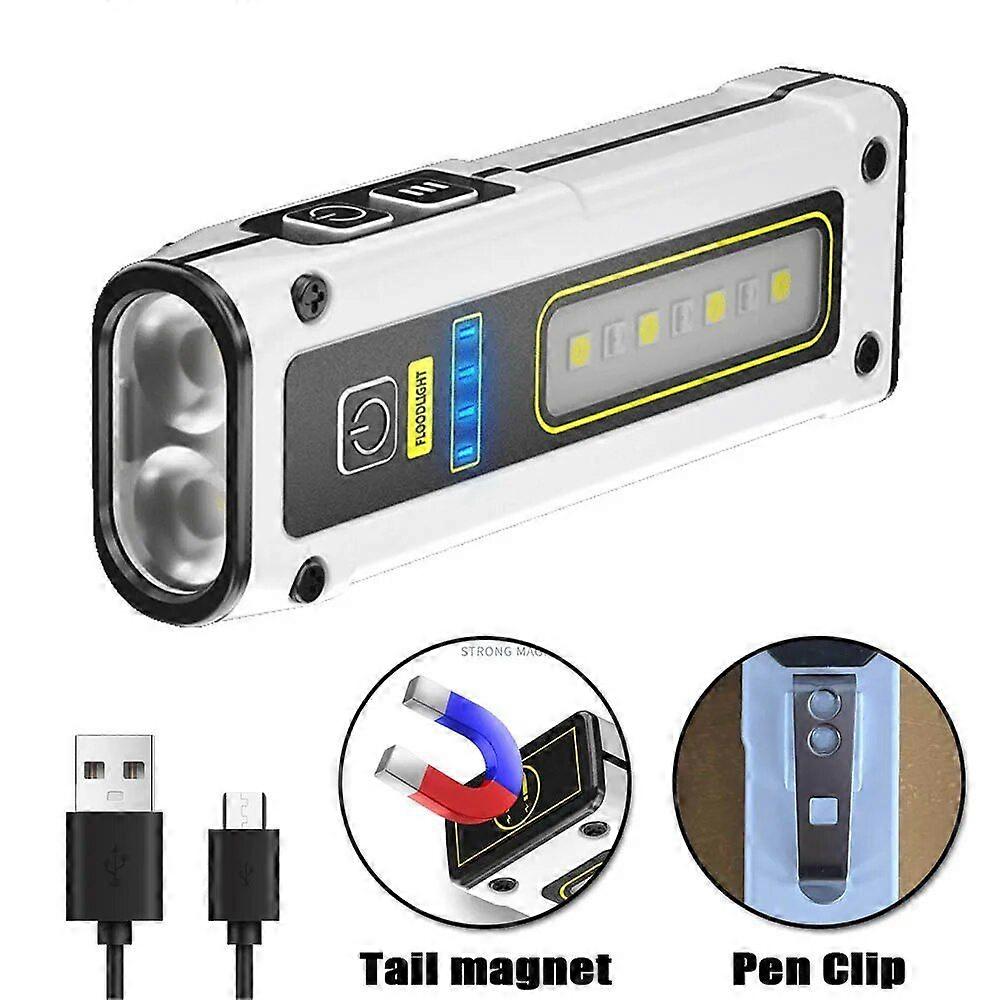 Std01 Portable Multi-function Flashlight 2xpg+cob Led Mini Led Torch Type-c Rechargeable Work Light With Magnet Pen Clip