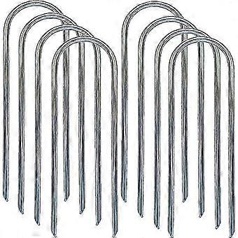 8pcs Trampoline Stake U Shaped Anchors Heavy Duty Metal Fixing Nail