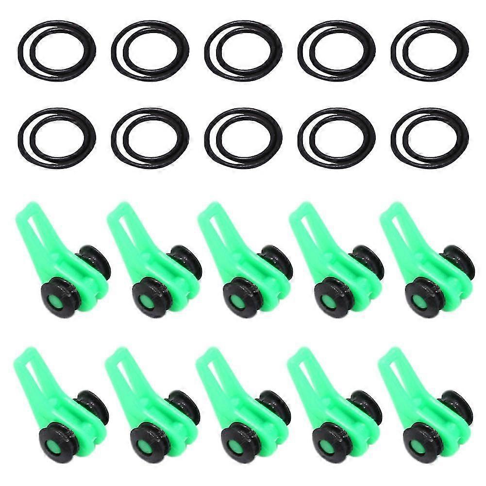 Grün 10 Set Einstellbare Angelrute Köder Köder Jig Halter