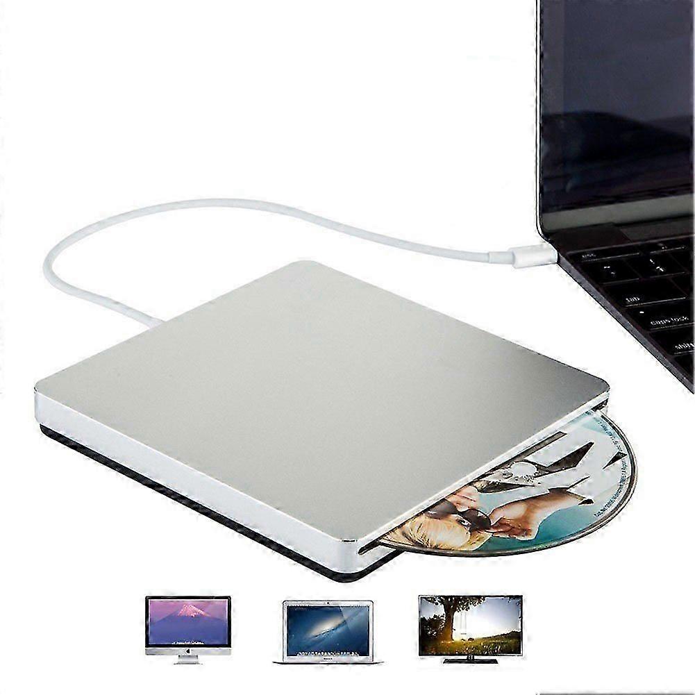 External CD DVD Drive USB 3.0 Type-C Optical Drive for Laptop