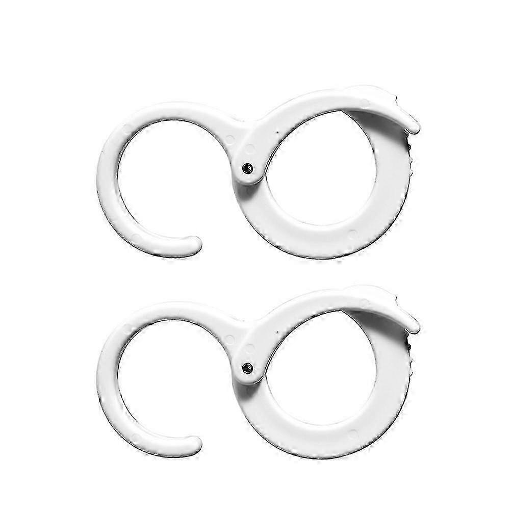 Buckle Hook S Shape Clothes Hook for Hanging 2Pcs White Hooks