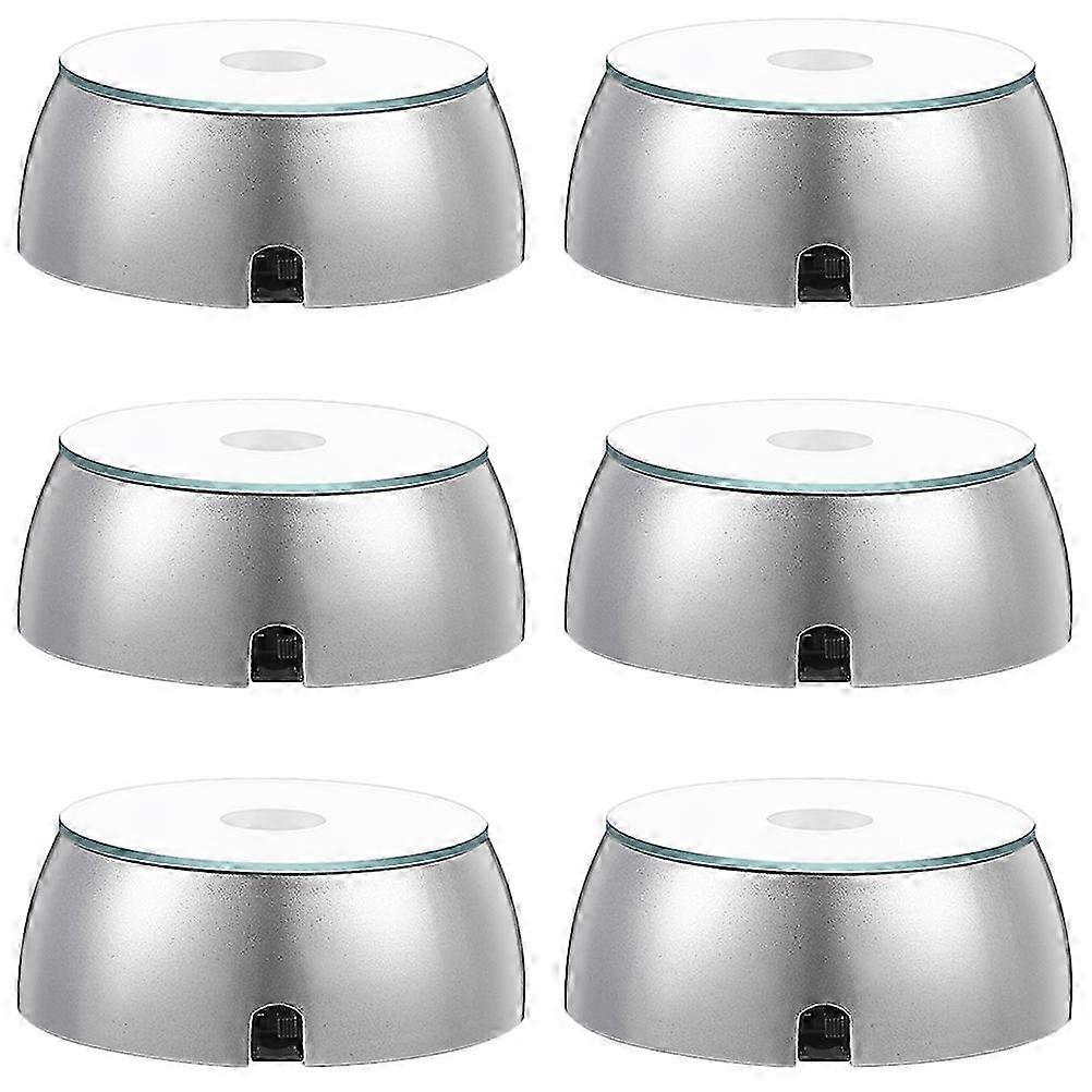 6pcs Led Light Base Crystal Display Artwork Display Stand Led Lighting Stand