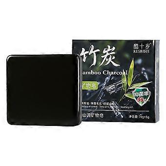 Charcoal Volcanic Mud Soap Bar Deep Pore Cleansing for Oily Skin Body