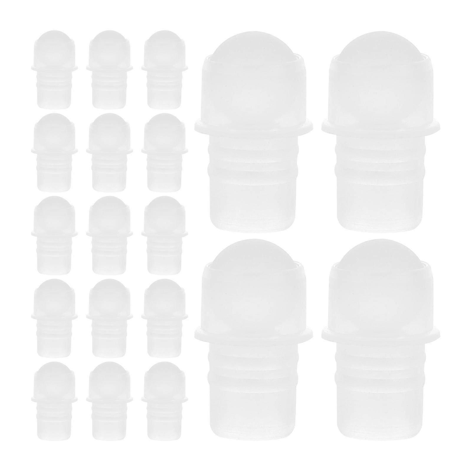 50Pcs Roller Ball Inserts for Essential Oil Bottles, White PP Material