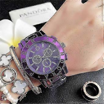 New Steel Strap Women's Watch for Students, Trendy Couples Quartz with Large Dial