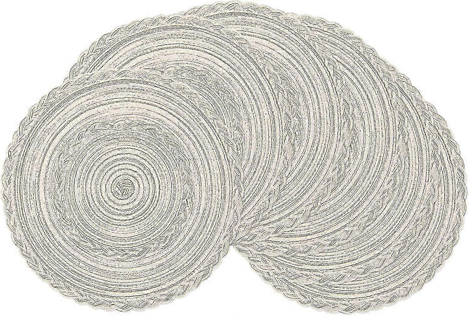 6 Pcs Round Woven Placemats