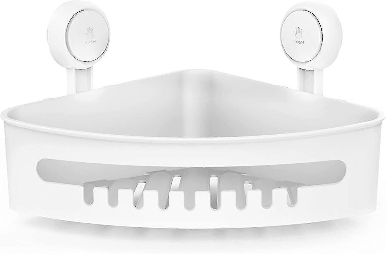 Bathroom Corner Shelf No Drilling Corner Shelf Shower Bracket (White)