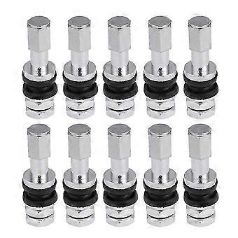 10pcs TR43E Metal Car Truck Motorcycle Tubeless Tire Tyre Valve Stems with Dust Cap