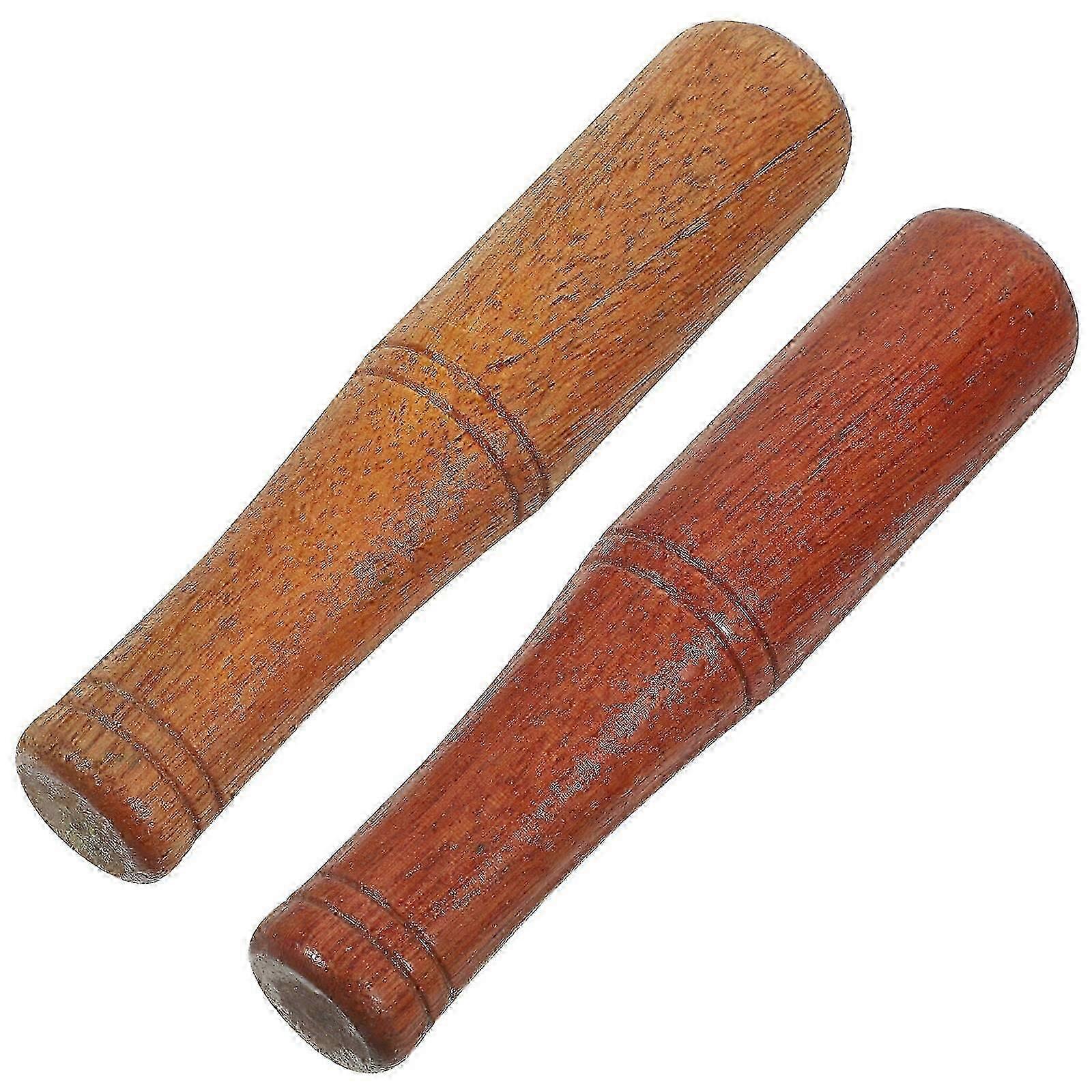 2pcs Multipurpose Garlic Wooden Grinding Rods Kitchen Tools
