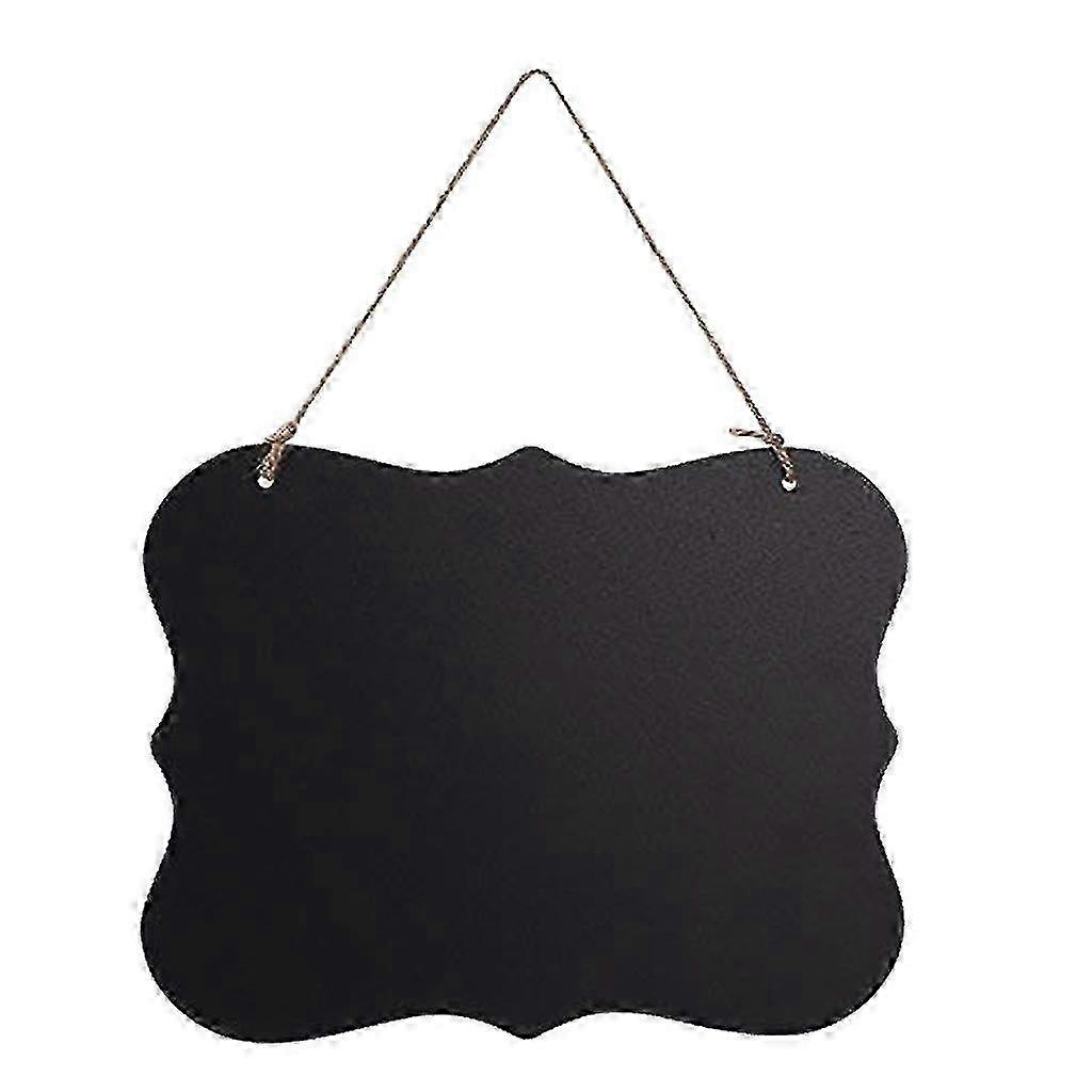 Small Blackboard with Double-Sided Hanging Chalk Signs