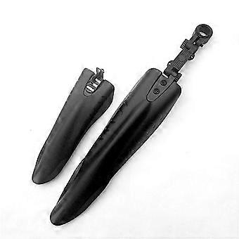 Black Mountain Bike Bicycle Road Tire Front Rear Mudguard Set Mud Guard Big