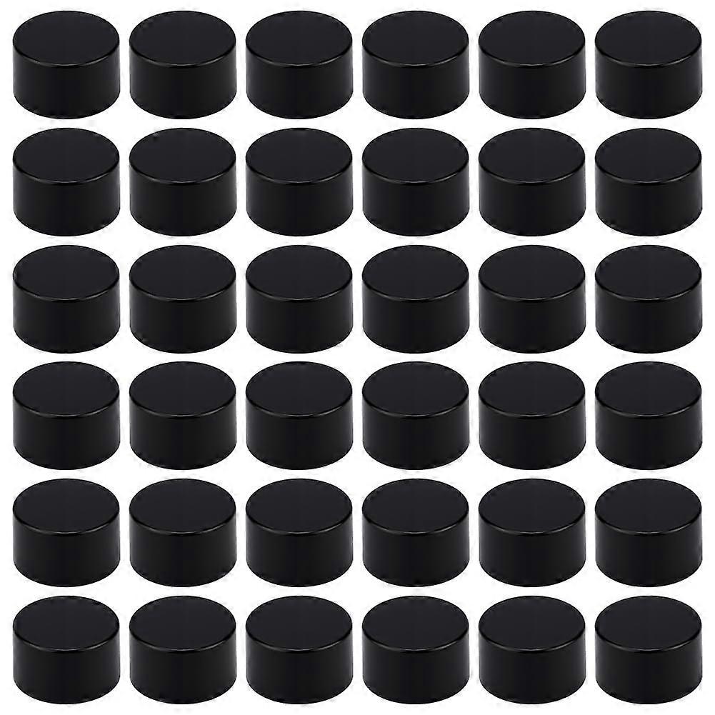 PP Plastic Screw Caps Column Black 3.6x2.1cm