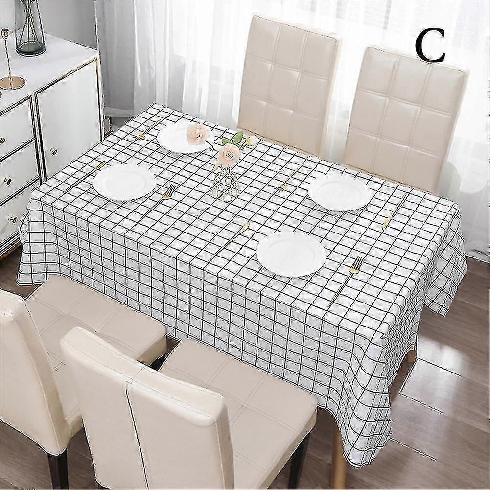 Dust Proof Checkered Washable Tablecloth Set 26-27