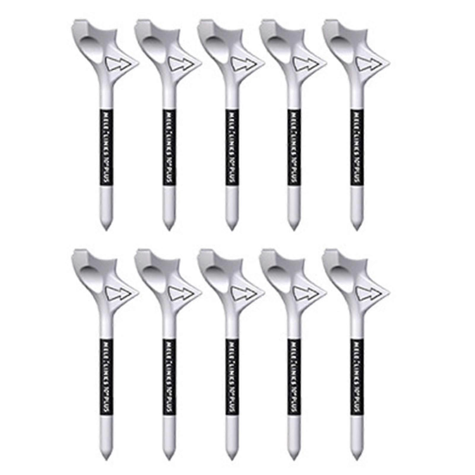 10pcs of portable and oblique insert Golf Tees, these Golf Ball Tees are designed to decrease friction.