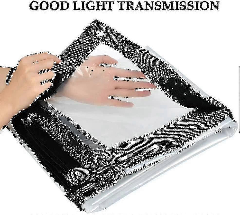 Bâche imperméable à œillets, transparente, pliable