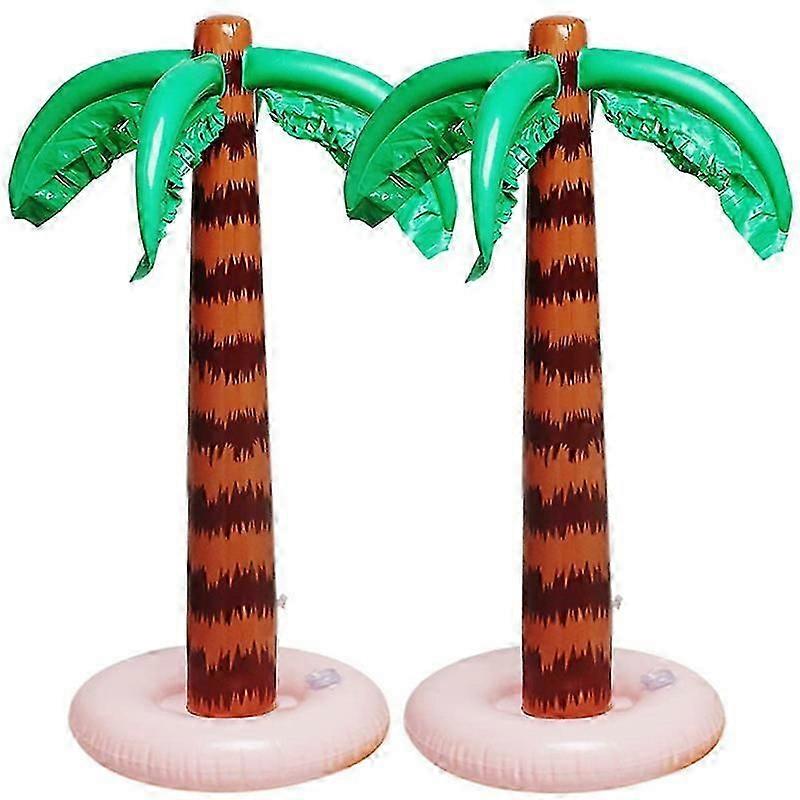 2 Pack Jumbo Coconut Trees Inflatable Palm Tree Decoration