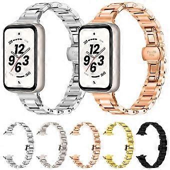 Bracelet de montre fin en acier inoxydable avec boucle papillon pour Honor Band 11 / Band 11 Pro
