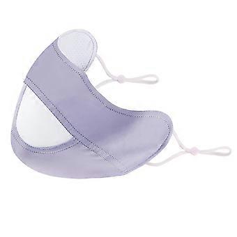 Reusable Purple Face Cover for Summer Cycling Use Breathable Cloth Mask
