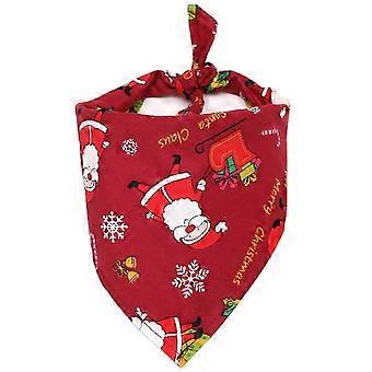Bandana réutilisable en coton pour animaux de compagnie avec le Père Noël