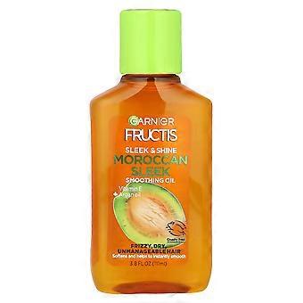 2 x Garnier, Fructis, Sleek & Shine, Moroccan Sleek Smoothing Oil, 3.8 fl oz (111 ml)