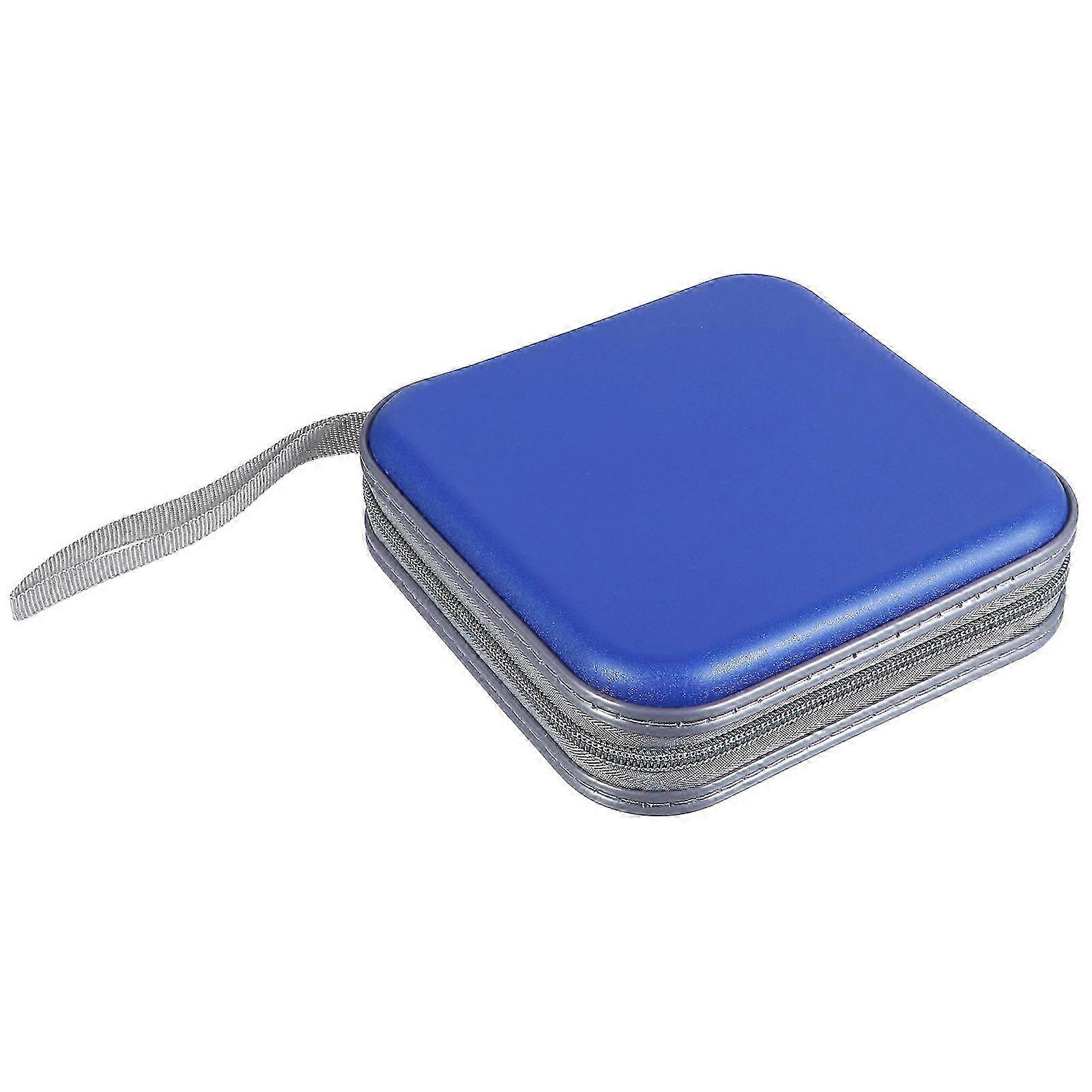 Blue Plastic Disc Case compatible with 40 Capacity Cd Storage Portable Holder