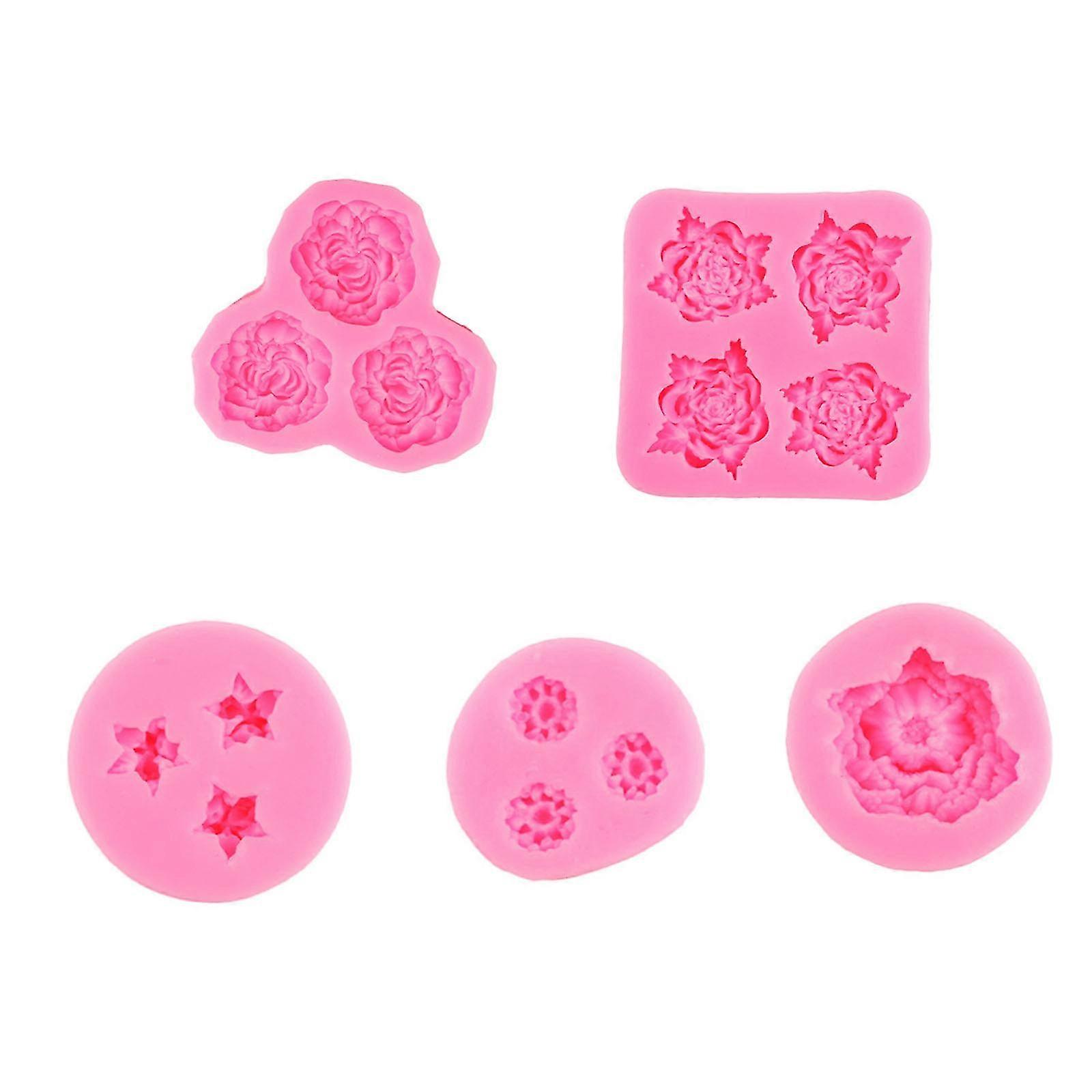 5-Piece Flower Silicone Mold Kit