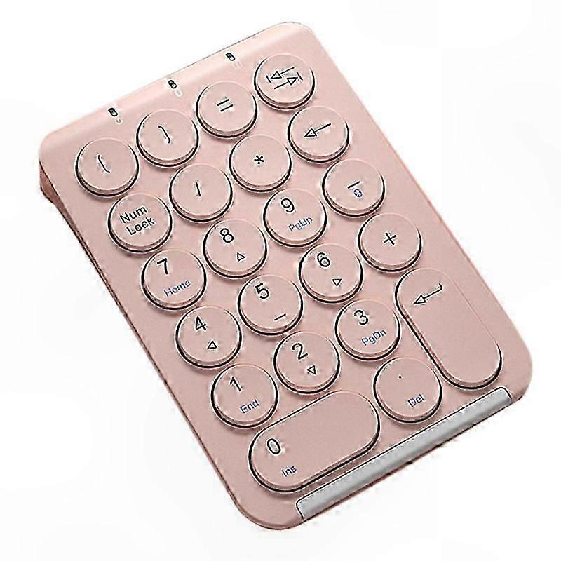 Bluetooth Numeric Keypad with Round Keycaps, 22-Key Wireless Numpad, Rechargeable Number Pad