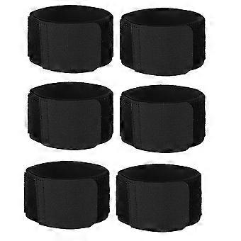 3 Pair Soccer Shin Guard Stay Fixed Bandage Tape Shin Pads Prevent Drop Off Adjustable Elastic Sports Bandage,Black_fgz