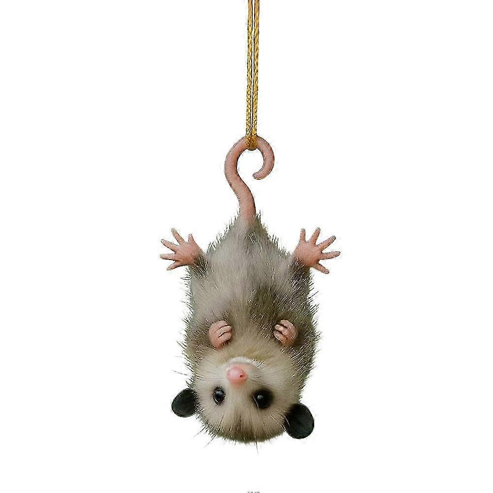 Acrylic Opossum Ornament Mini Hook