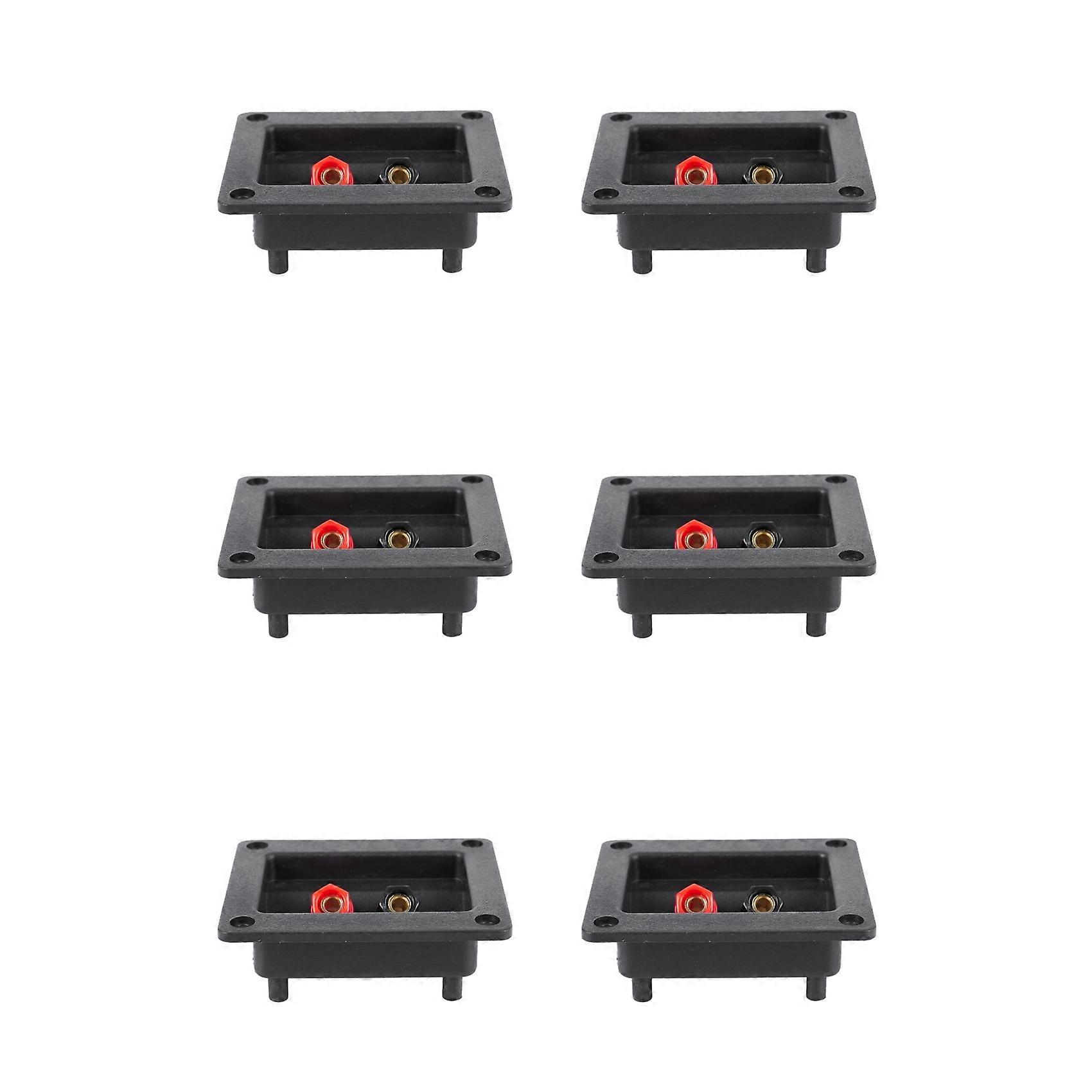6pcs 90x78mm Square Binding Post Type Speaker Box Terminal Cup Wire Connector Board