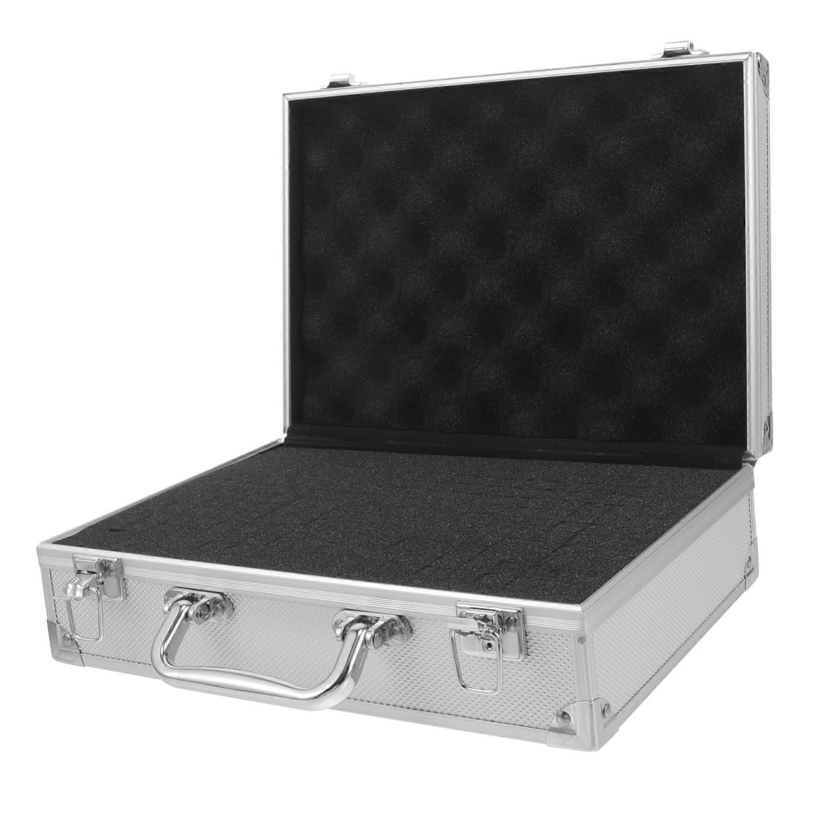 Durable Aluminum Briefcase with Protective Sponge Lining for Tools Documents and Valuables