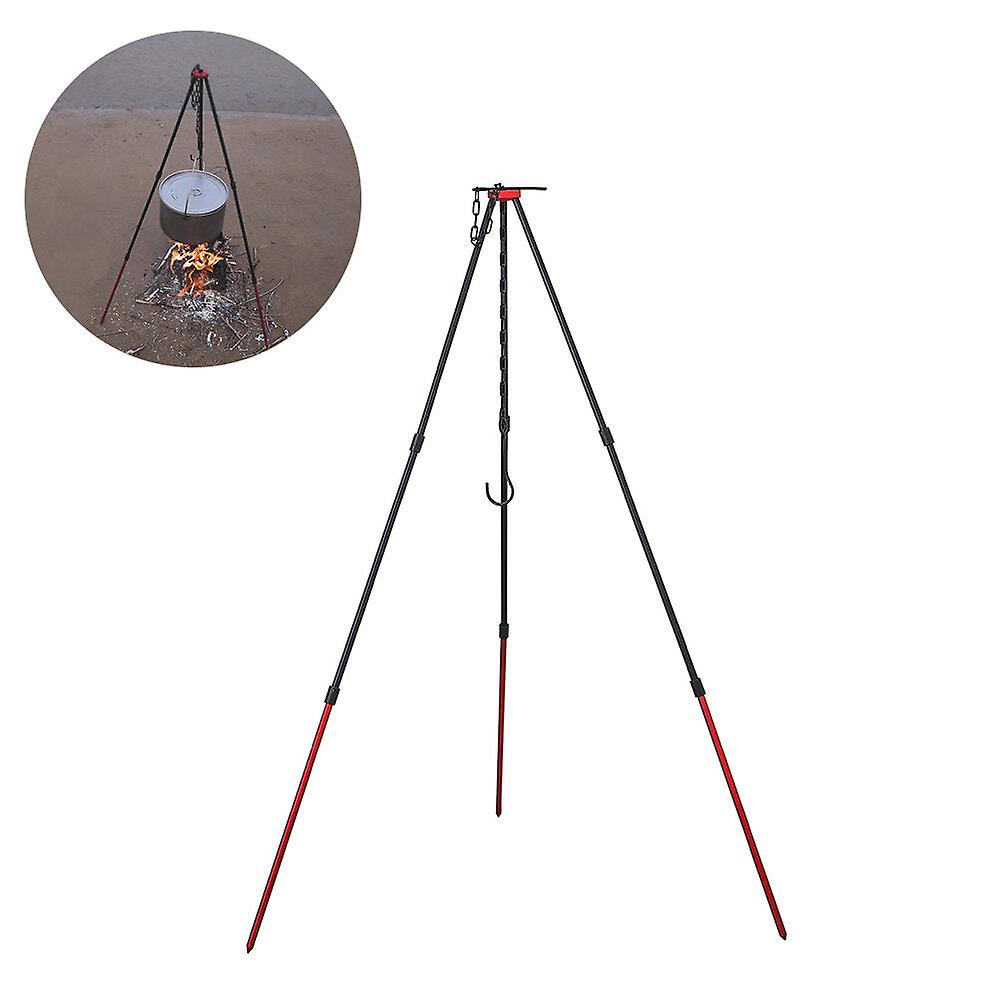 Multifunction Camping Bbq Tripod Bonfire Portable Hanging Water Jugs Bracket Detachable Barbecue Cookware