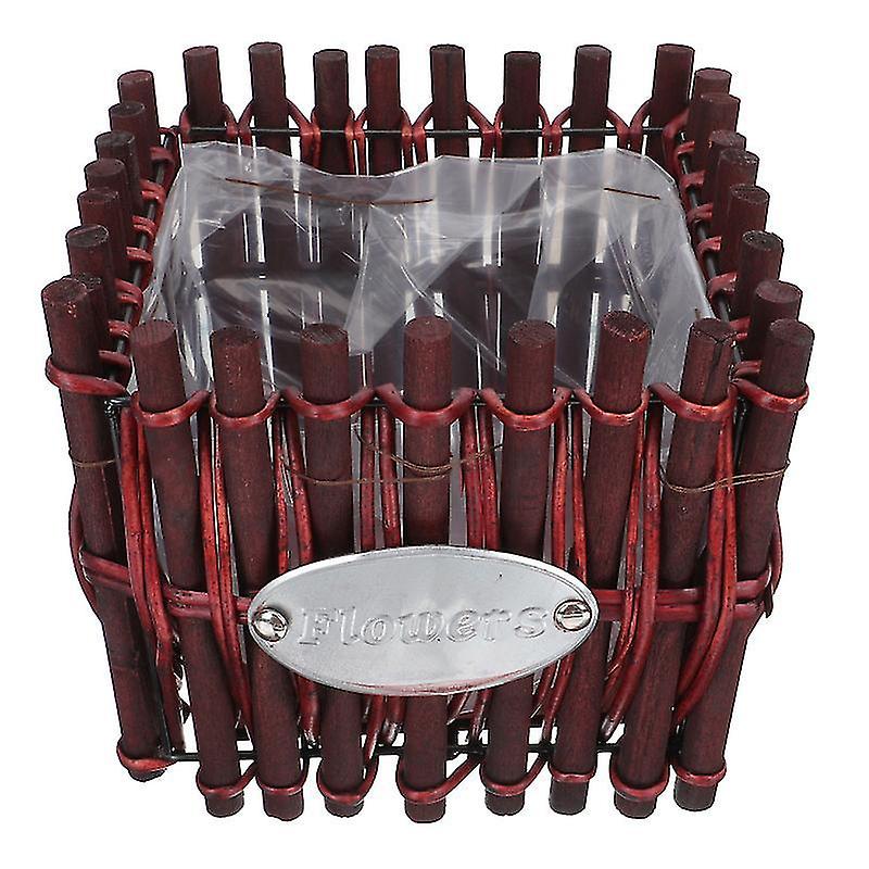 20X20cm Assorted Color Pots & Planters 1pc Wooden Fence Flowerpot Hotel Plant Container Fence Design