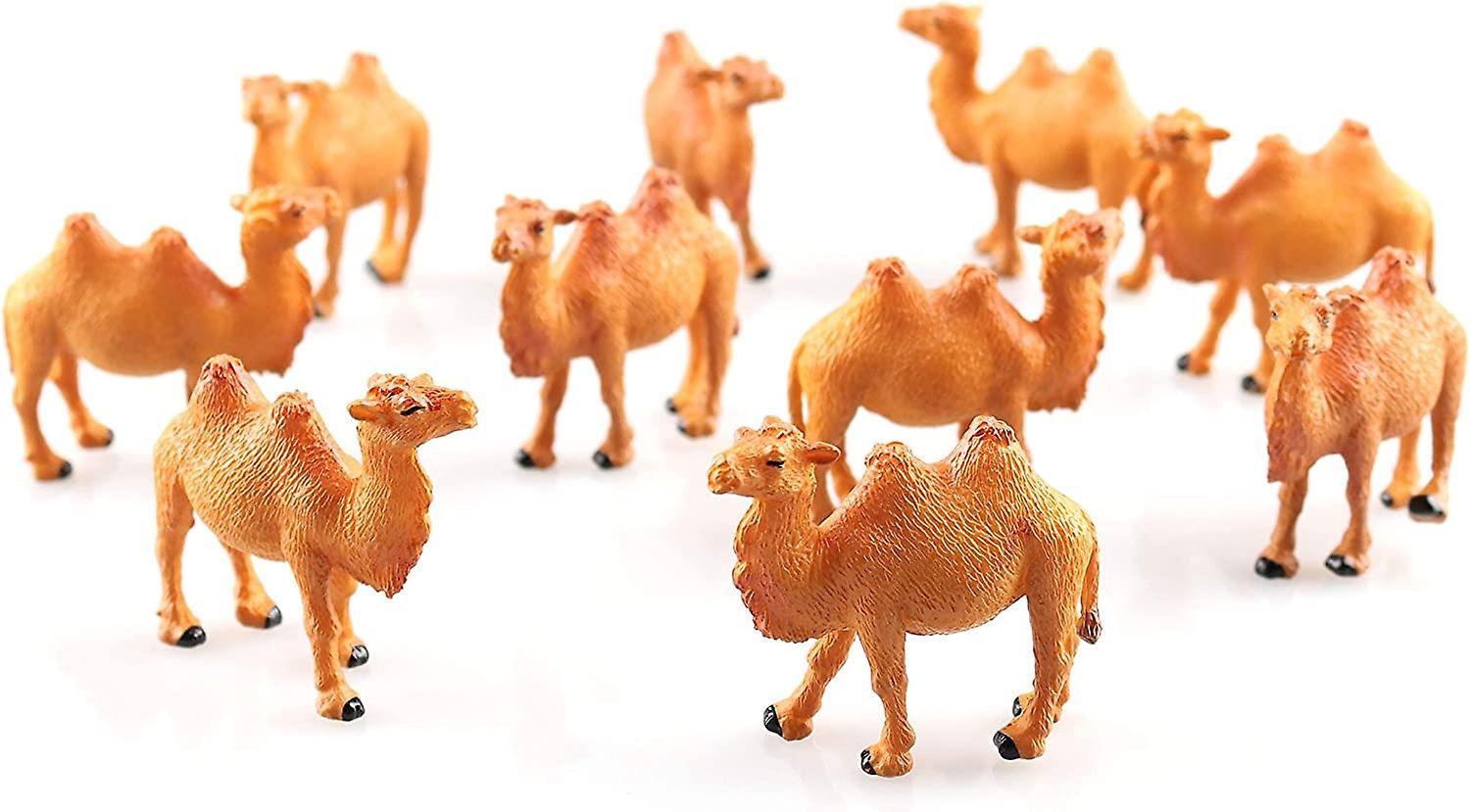 10 Pcs Camel Figurines Hand Painted Camel Figurine Miniature Animal Statue Wildlife Bactrian Camel Camel Animal Model Table Desktop Animal Figurine Ca