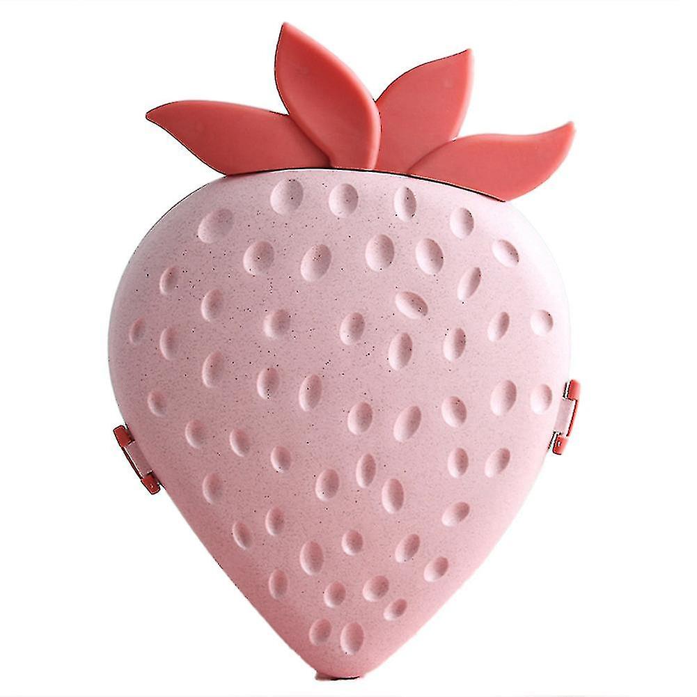 Home Creative Plastic Candy Tray Box Strawberry Pink