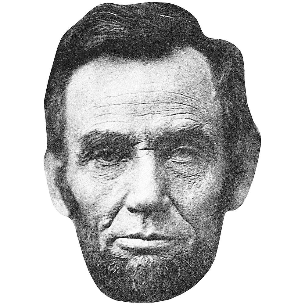 Abraham Lincoln (BW) Celebrity Mask, Flat Card Face