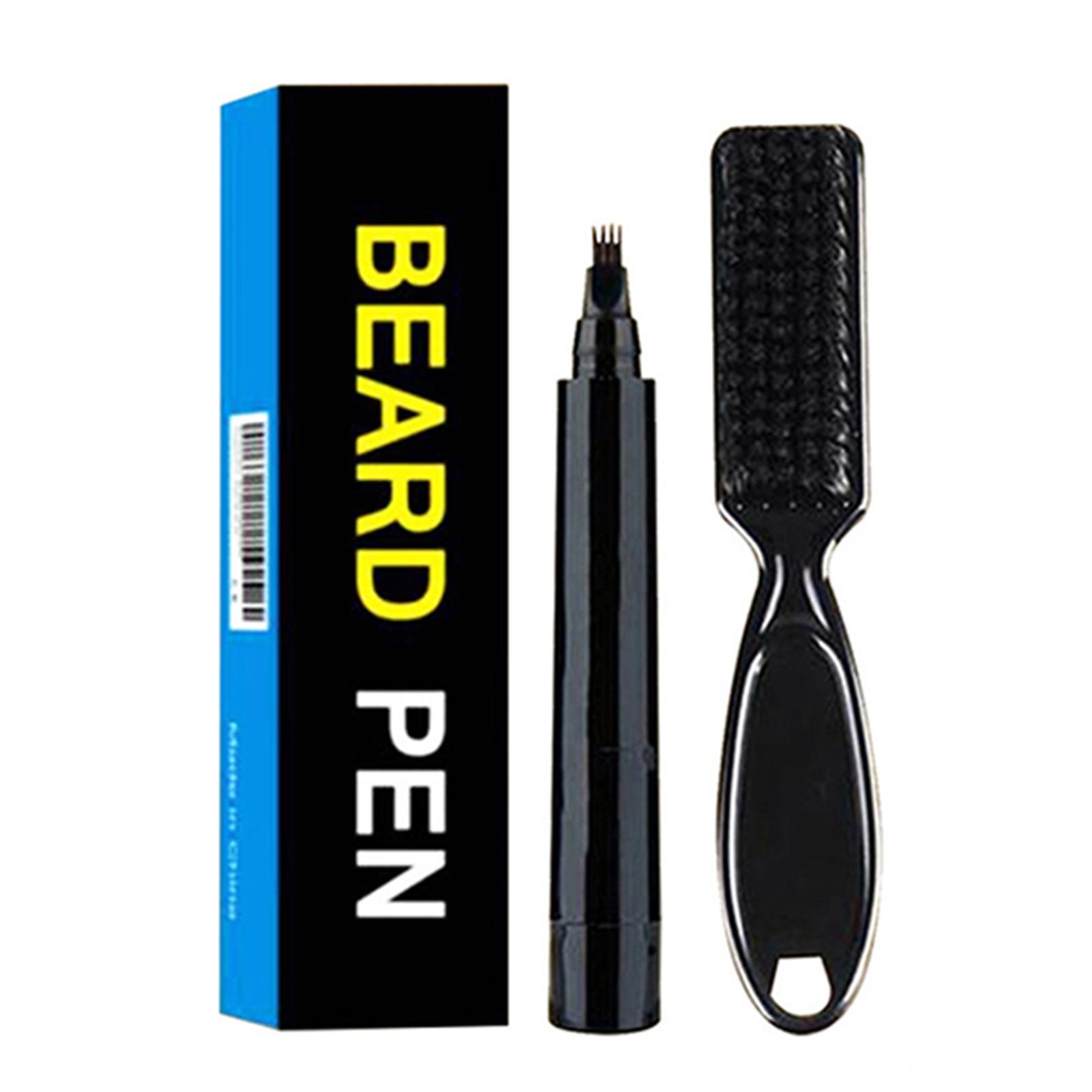 Men Beard Filling Pen Waterproof Beard Filling Pen Kit Natural Long Lasting Beard Pen