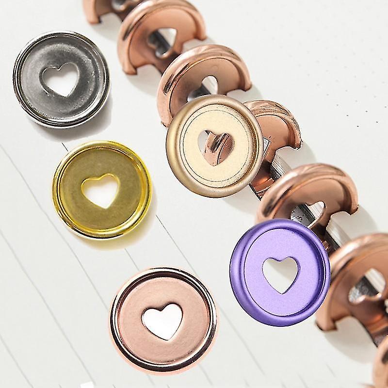 Mixing Heart Hole Pattern Plastic Round Ring Binders