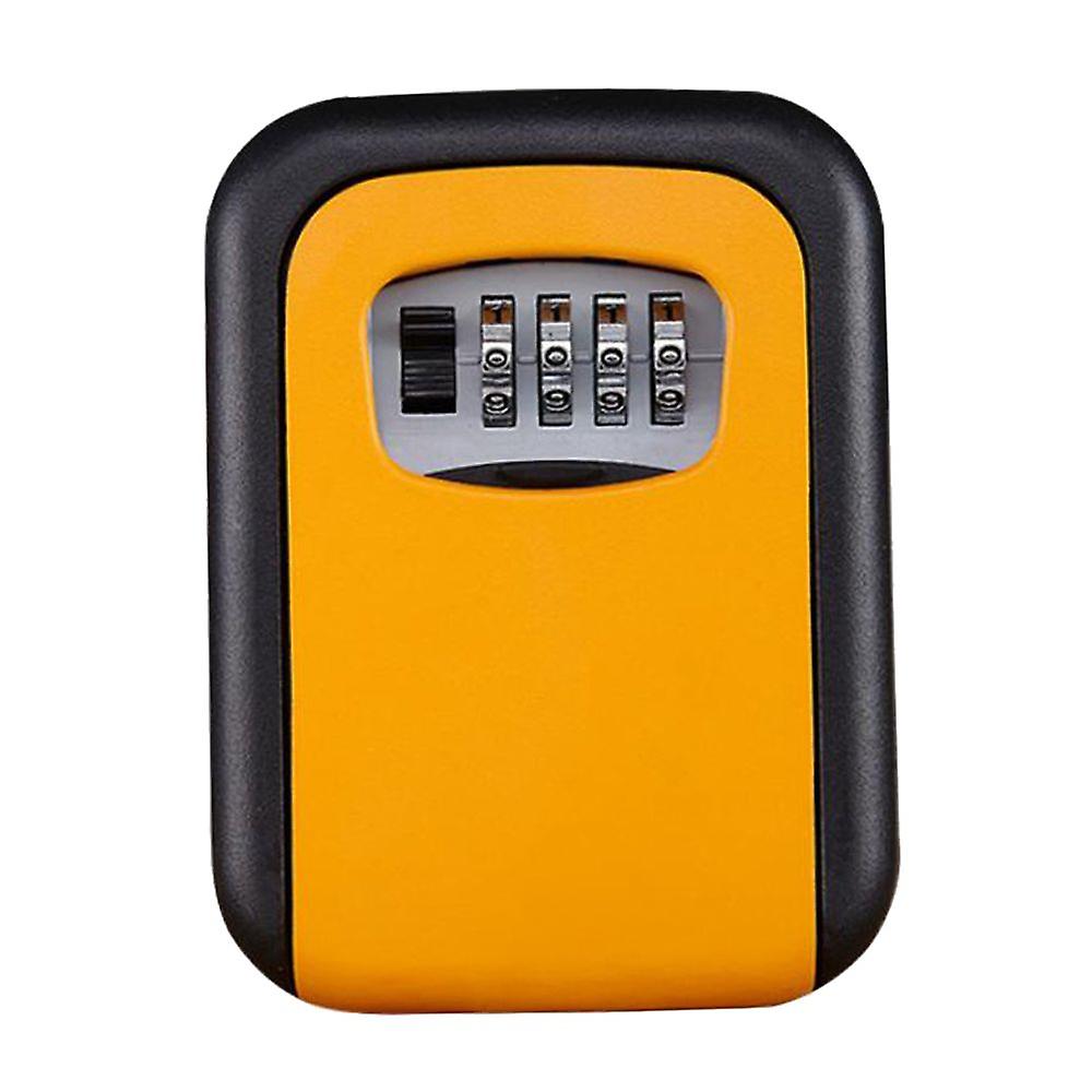 Outdoor Wall Mounted Secure Key Box With Lock And Waterproof Orange