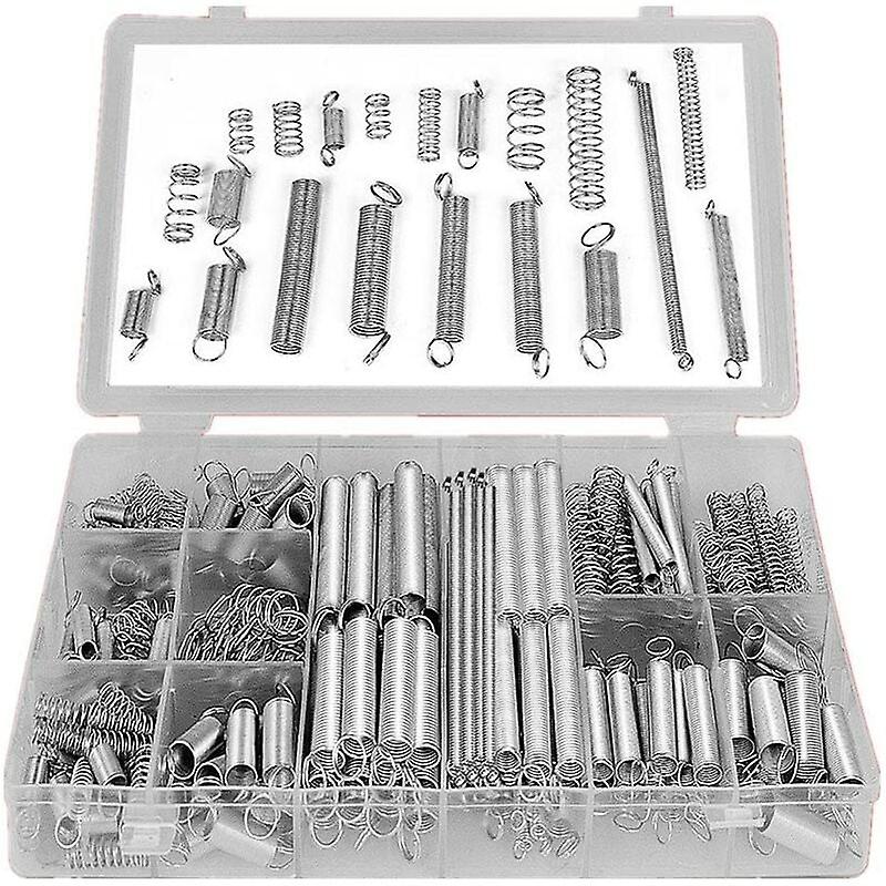 Traction and Compression Springs Spring Assortment Box - 200 Pieces