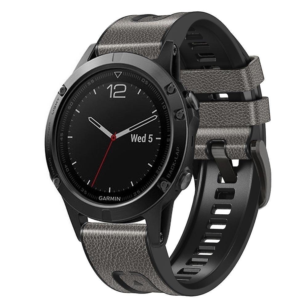Silikone + læder Quick Release Watch Band