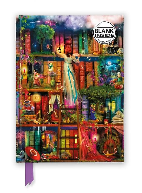 Aimee Stewart Treasure Hunt Bookshelves Foiled Blank Journal Notebook  blank book Book