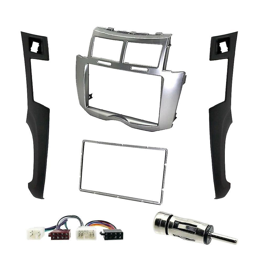 2 Din Car Stereo Frame Trim Kit Of Dashboard For Yaris Vitz Platz 2005-2011 Dvd Player Installation