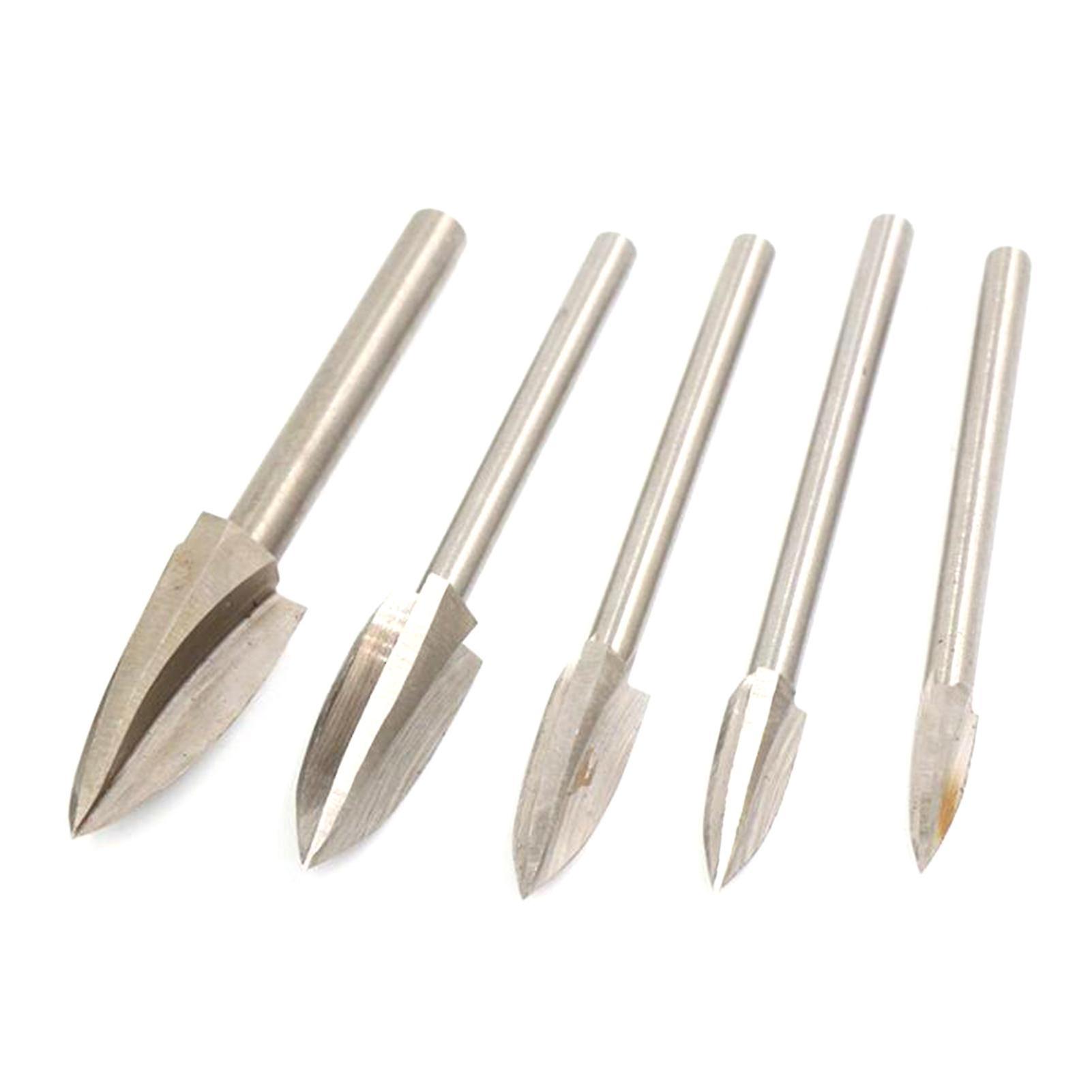 5pcs Carving Chisels Precise High Hardness High-speed Steel Portable Sharp Engraving Drill Bit For Polishing