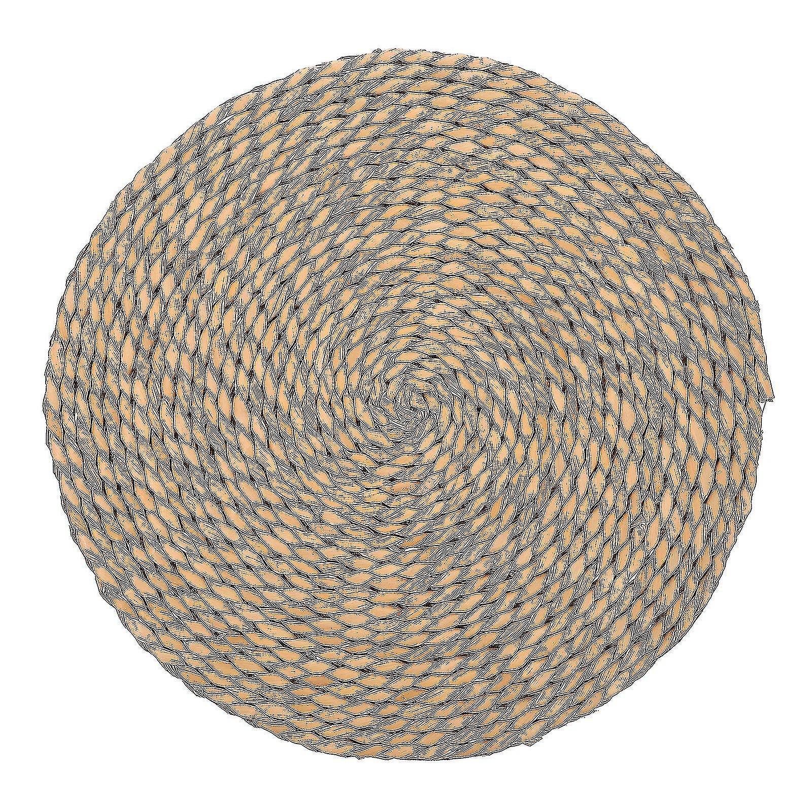 1pc Indoor Use Seat Cushion Weaving Craft Straw Pad Sitting Cushion Simple Pad