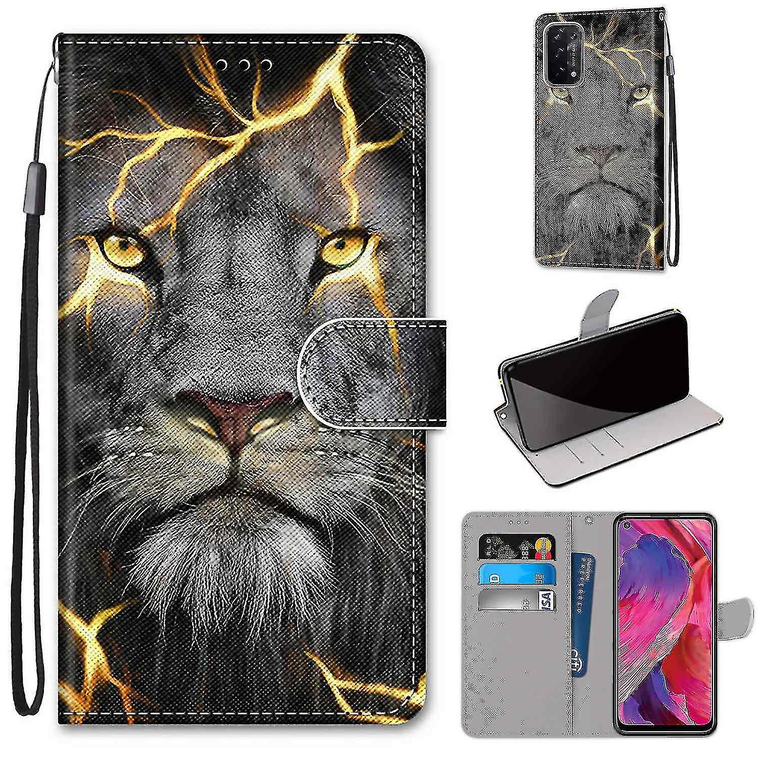 متوافق مع أوبوا ٩٣ - ٥ جي / إيه ٩٣ إس - ٥ جي - غطاء هاتف لايون