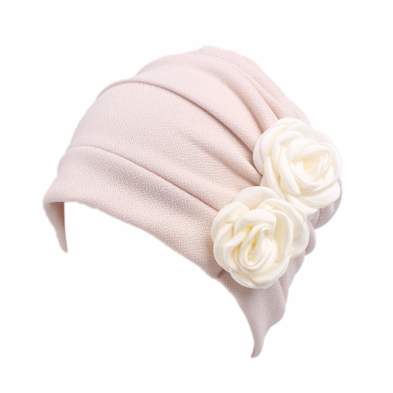 Femmes Chapeau Sans Bord Coupe-Vent Confortable Toucher Bonne Conception De Fleur Extensible Garder Au Chaud Respirant