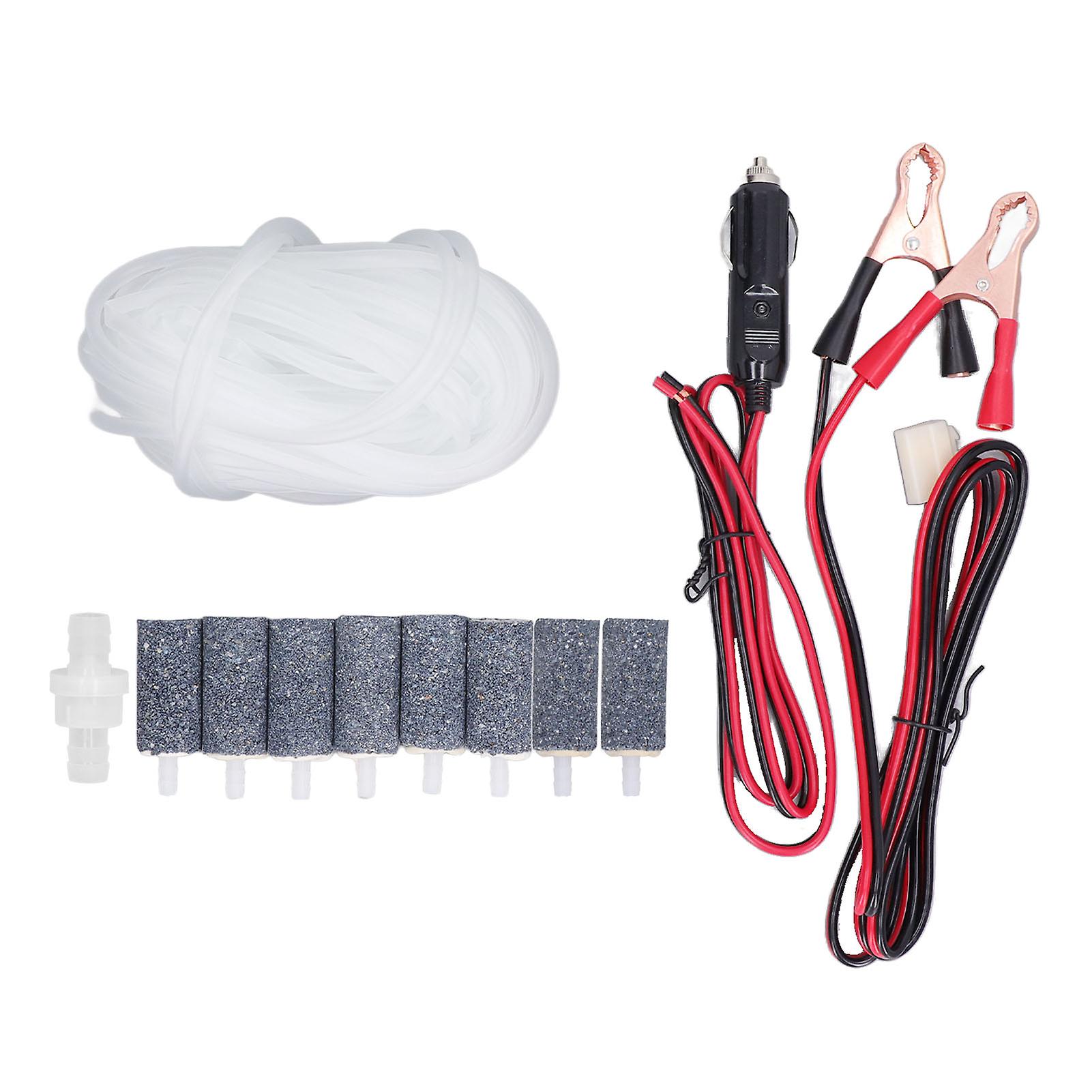 Air Pump Accessory Air Hose Check Valve Bubble Stone Battery Clamp Cable Set Kit