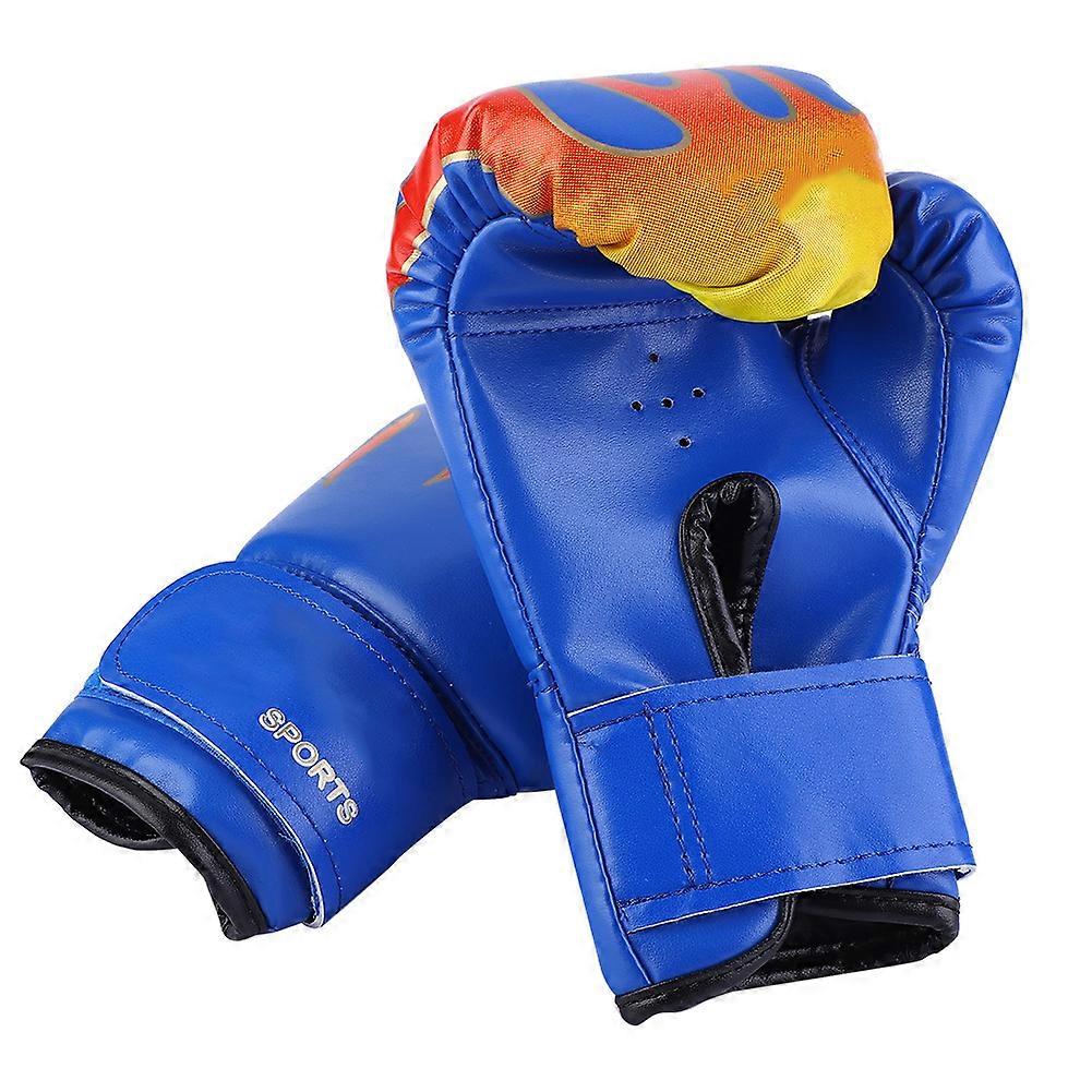 Verdant Touch Child Sparring Gloves Kids Boxing Sandbag Gloves, Child Muay Thai Kickboxing Grappling Sparring Punching Blue