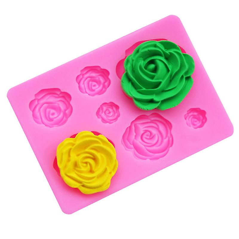 Rose Daisy Fondant Drop Glue Plaster Car Ornament Modeling Silicone Mold